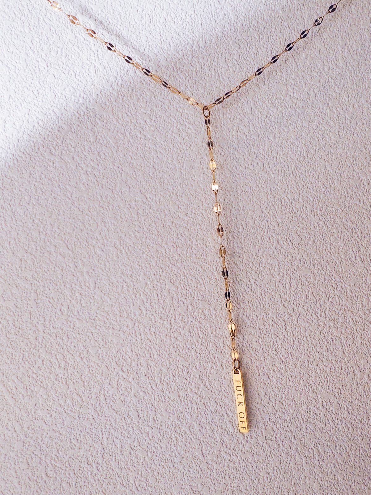 Fuck Off Y-Drop Necklace