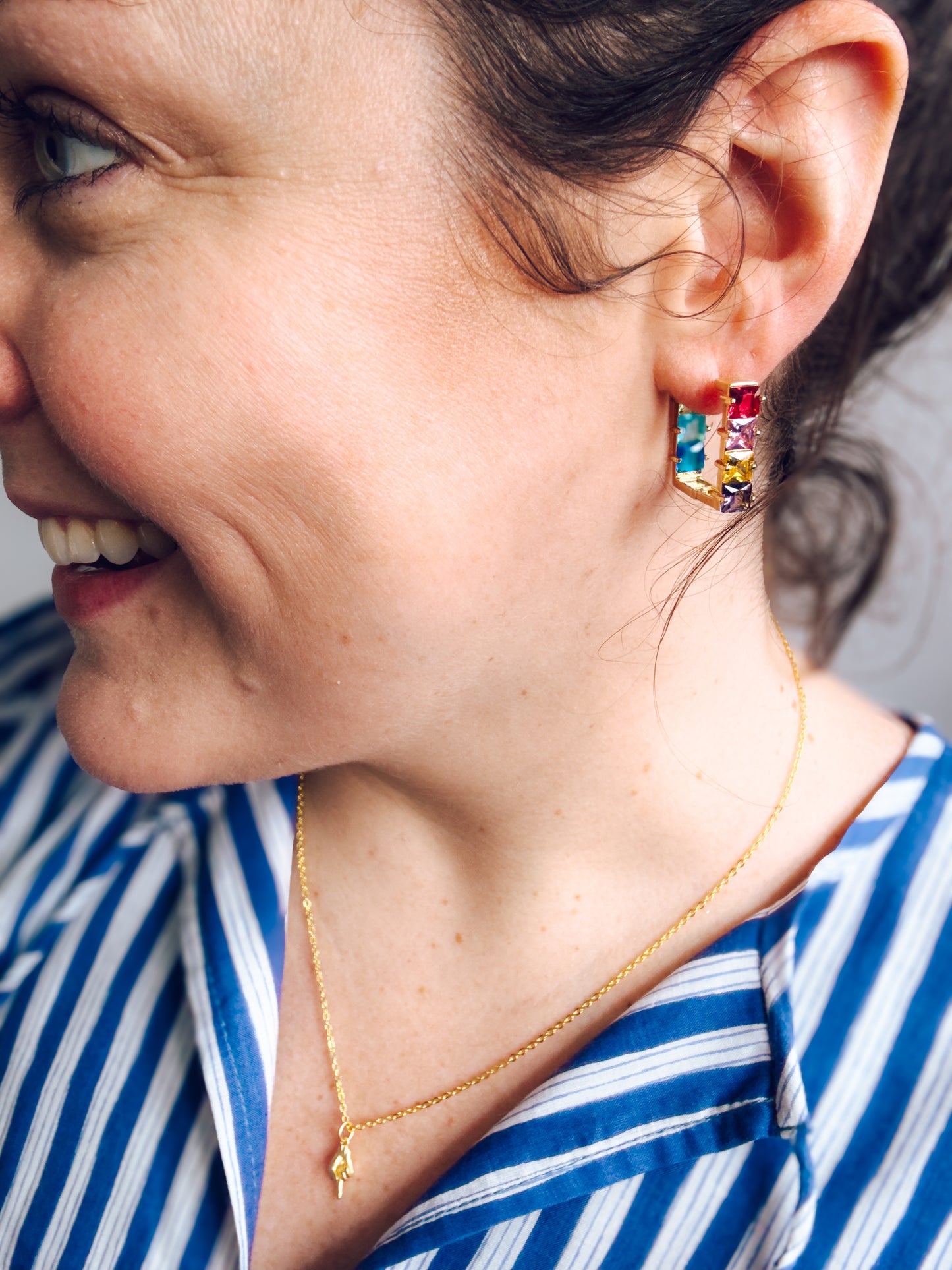 Loud & Proud Rainbow Huggie Hoops - Lors Collective