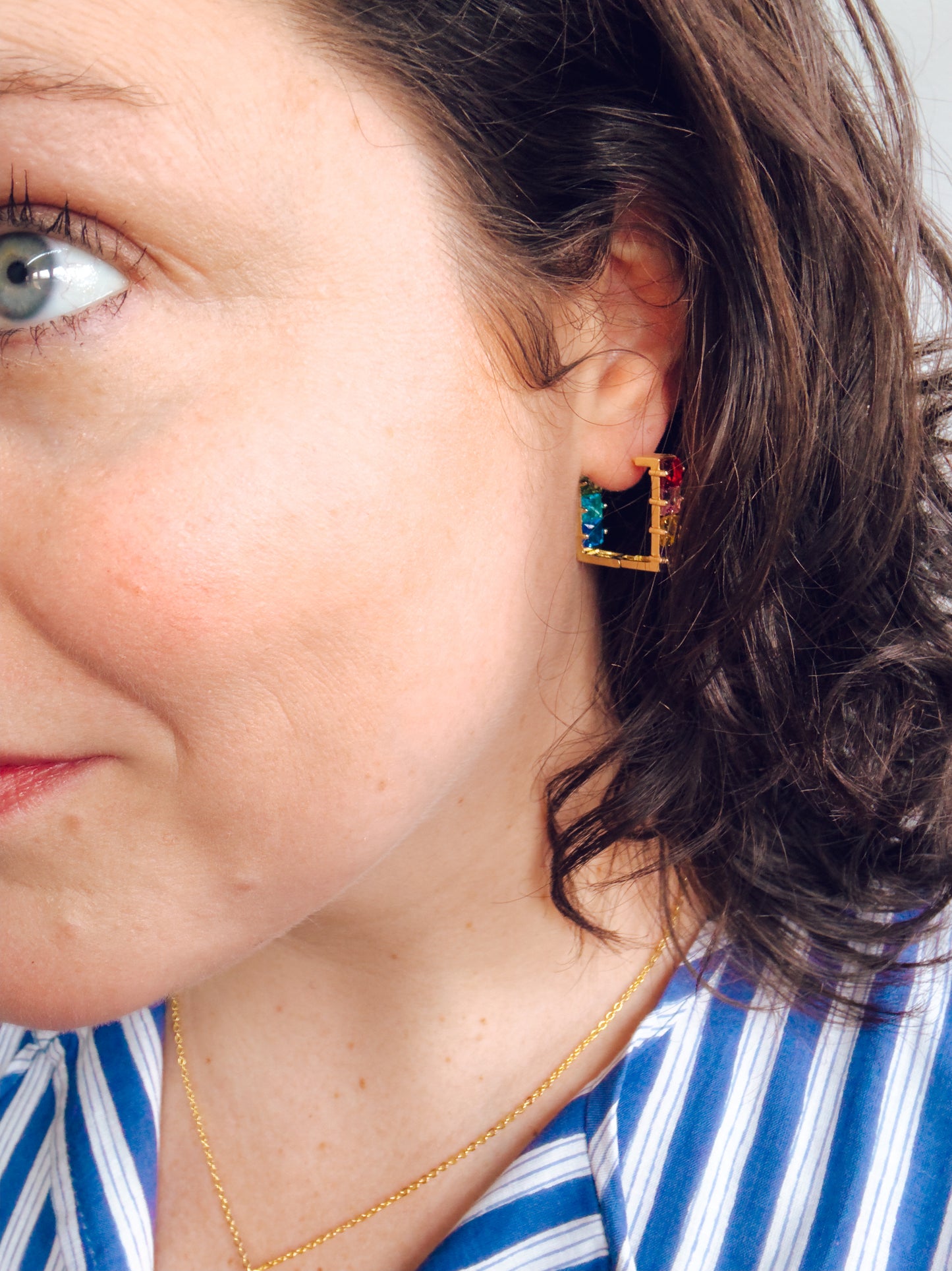 Loud & Proud Rainbow Huggie Hoops - Lors Collective