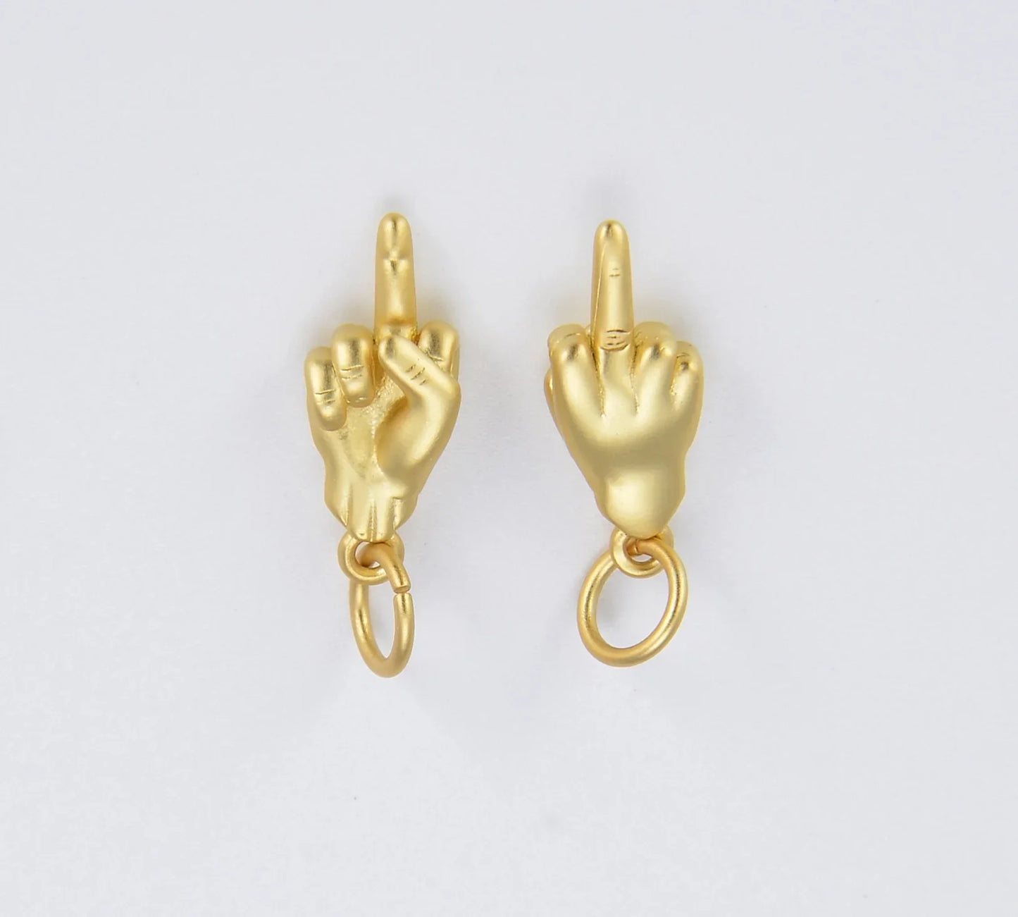 Dainty Middle Finger Pendant Necklace - Lors Collective