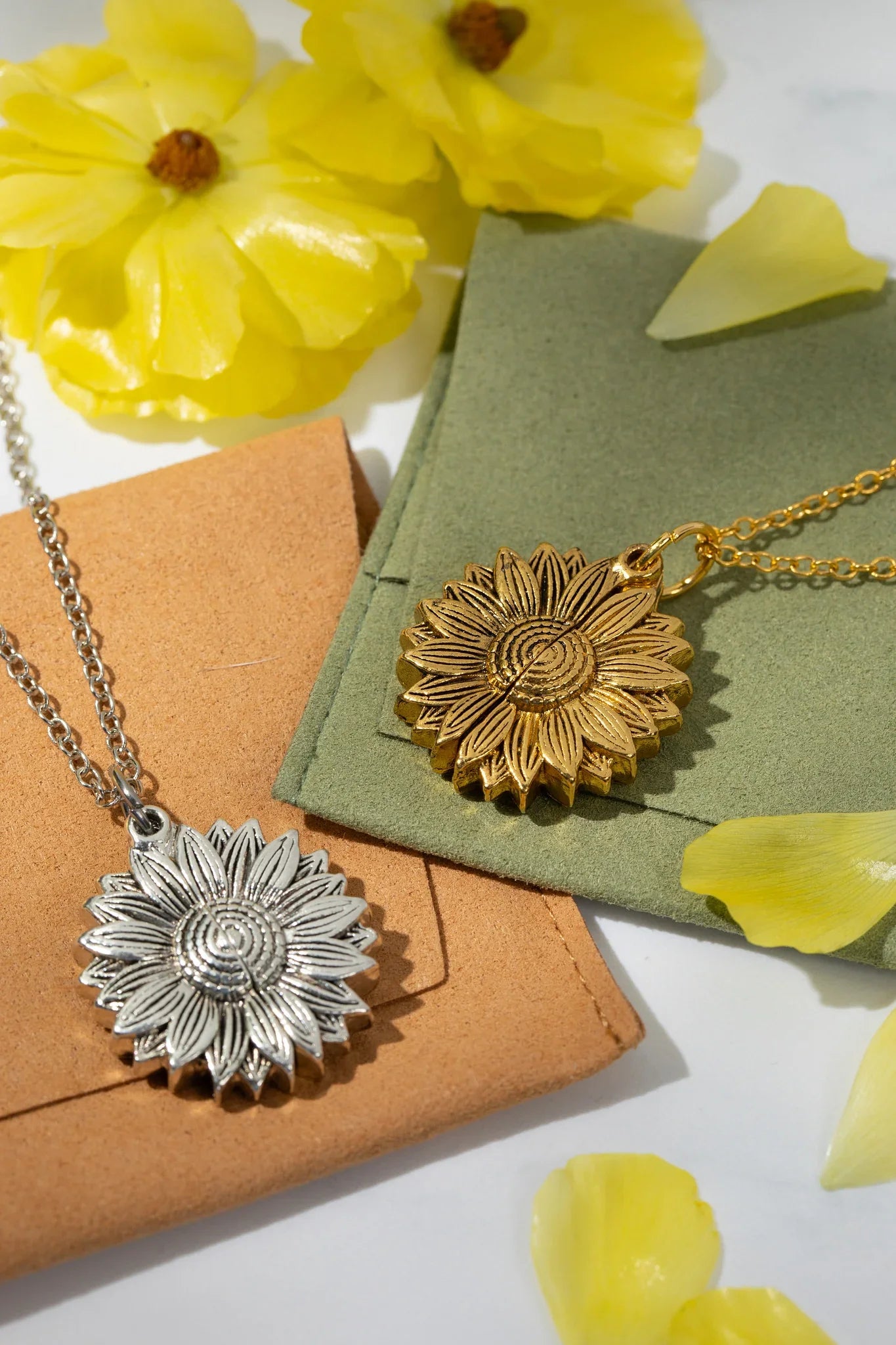 Hidden Message Sunflower Necklace – Go F*** Yourself - Lors Collective