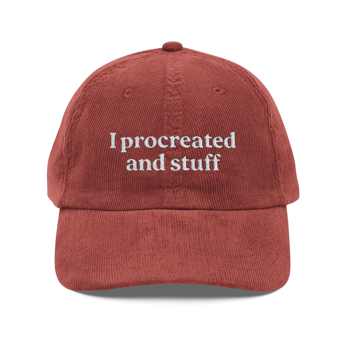 Embroidered Hat- 'I procreated and stuff', Fathers Day gift, Mothers Day gift, Gag Gift, Custom hats - Lors Collective