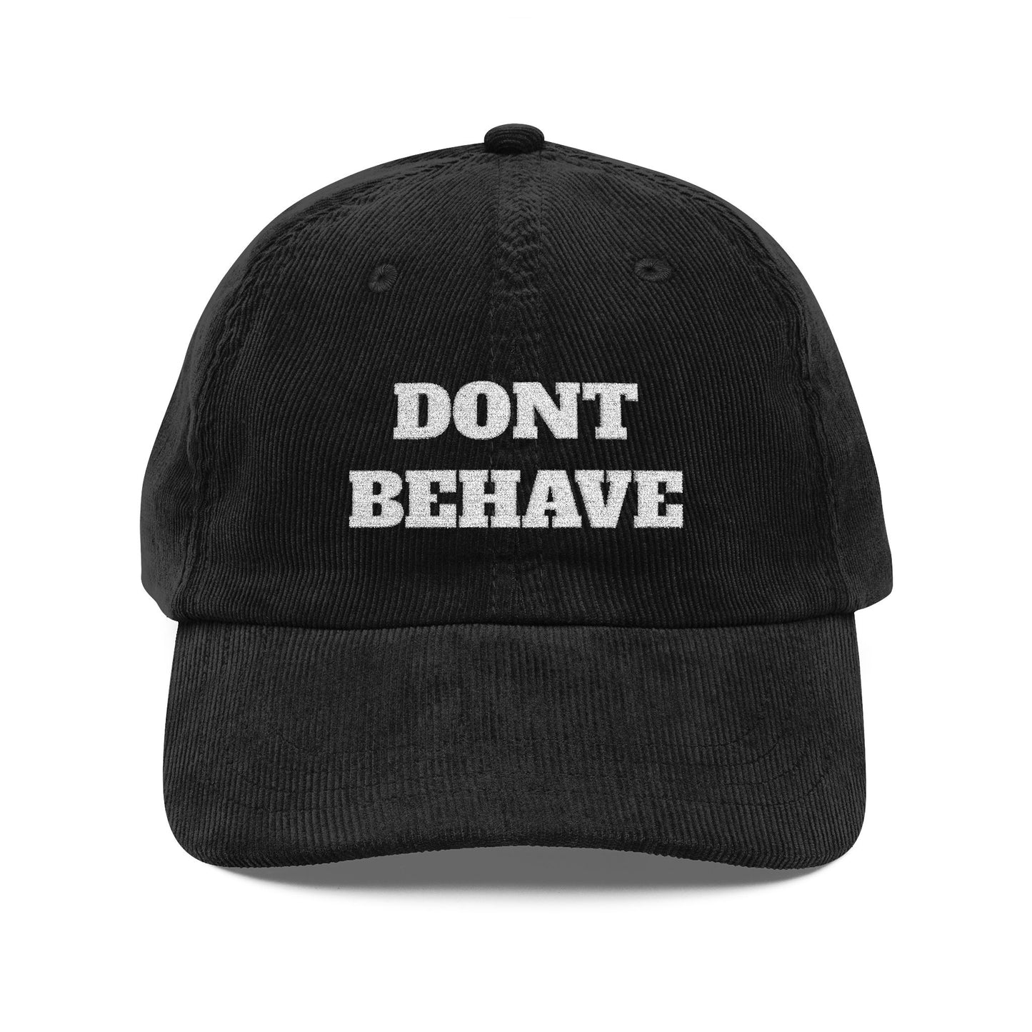 Vintage Embroidered Cap: DONT BEHAVE