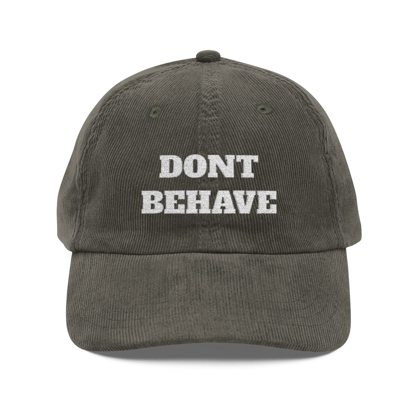 Vintage Embroidered Cap: DONT BEHAVE