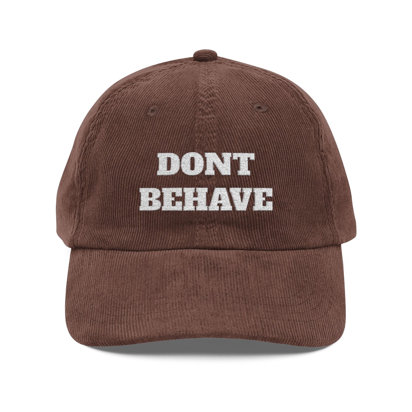 Vintage Embroidered Cap: DONT BEHAVE