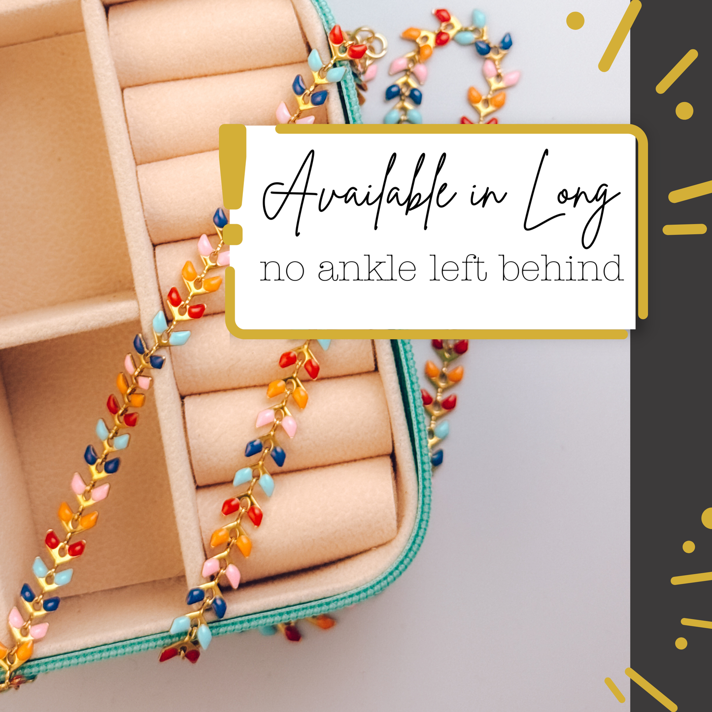 Retro Rainbow Vine Anklet
