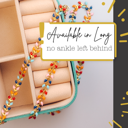 Retro Rainbow Vine Anklet