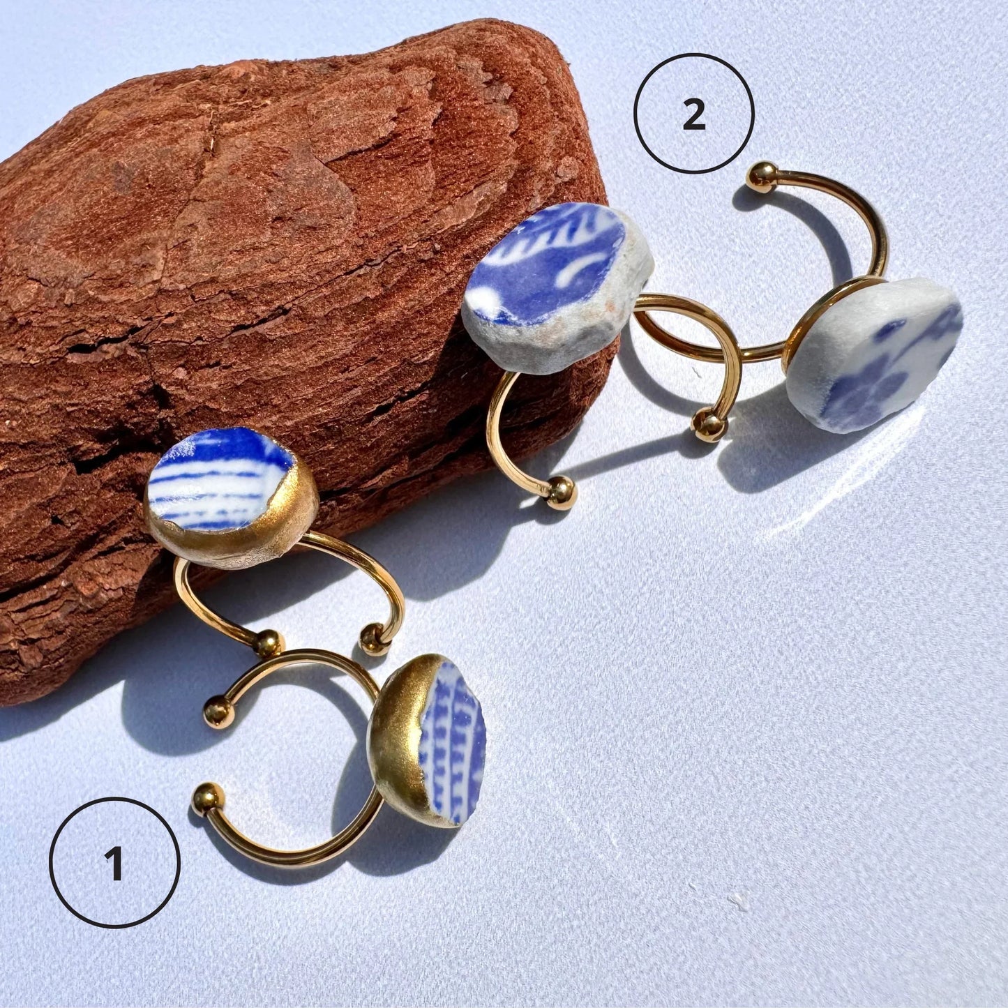 Broken Porcelain Ring- Handmade - Lors Collective