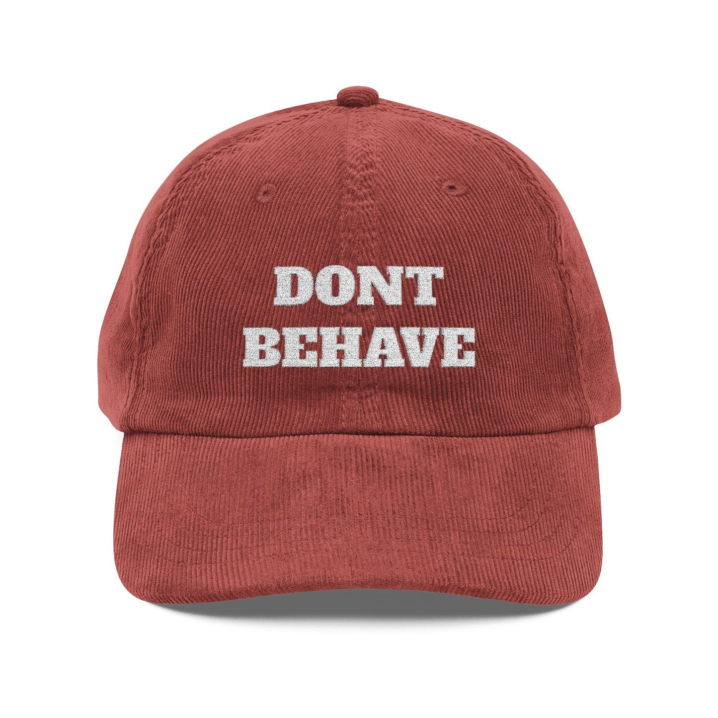 Vintage Embroidered Cap: DONT BEHAVE