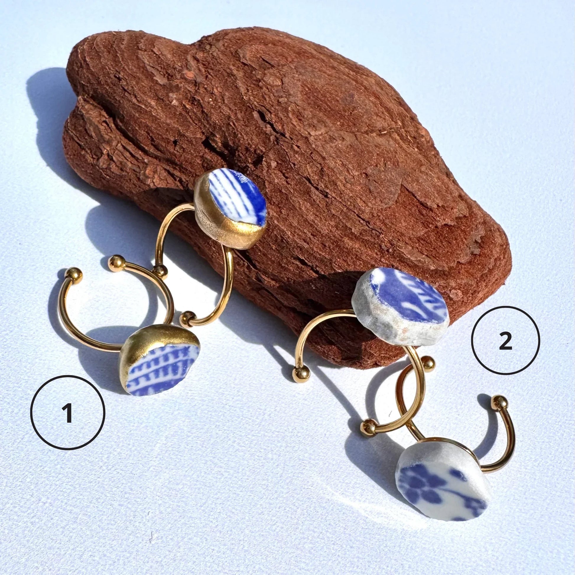 Broken Porcelain Ring- Handmade - Lors Collective