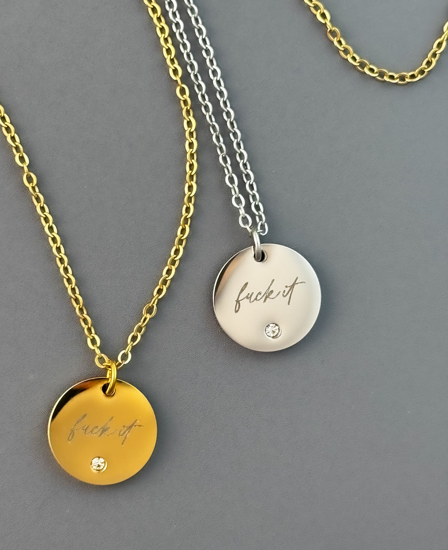Dainty Fuck It Necklace