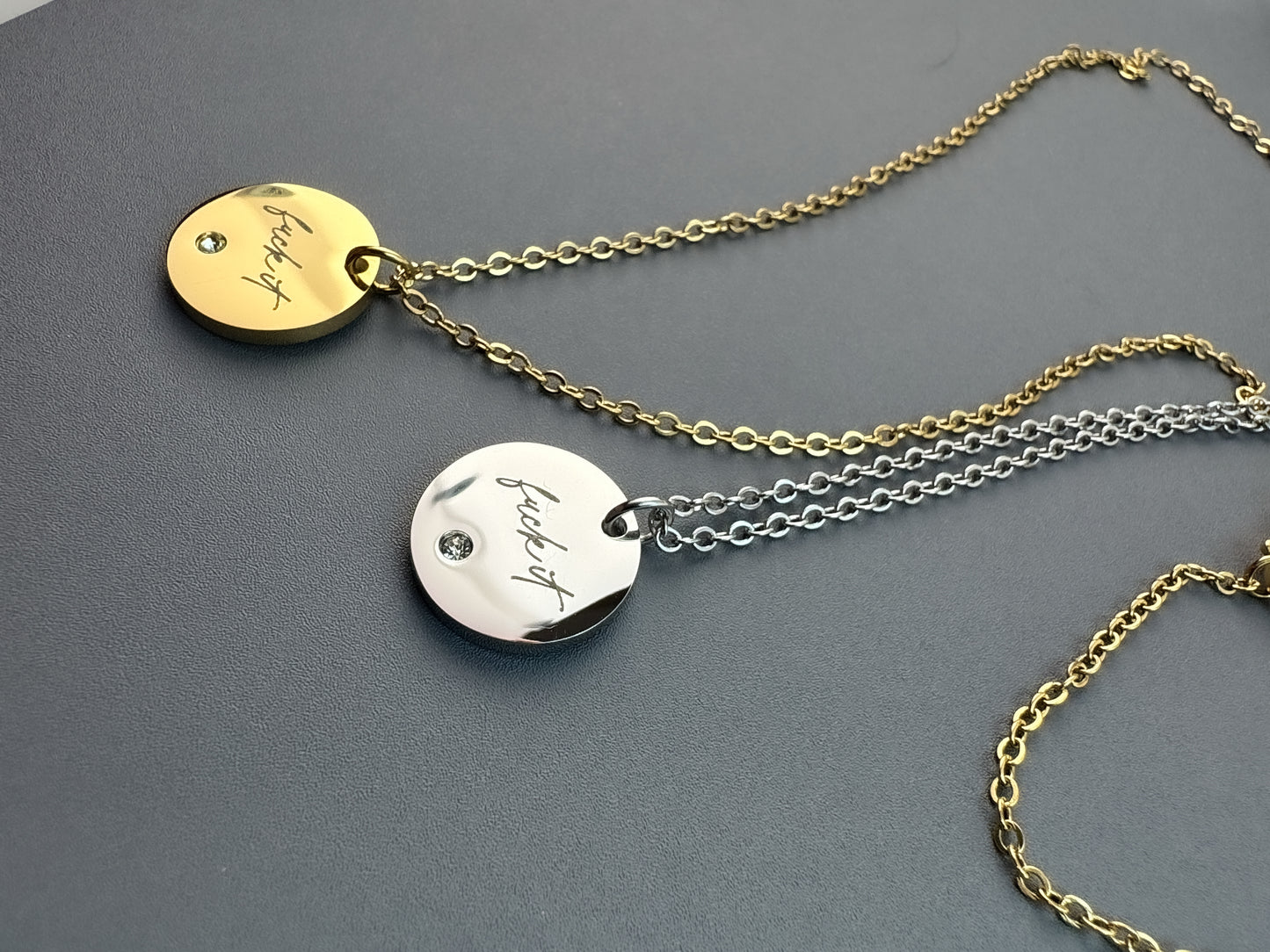 Dainty Fuck It Necklace