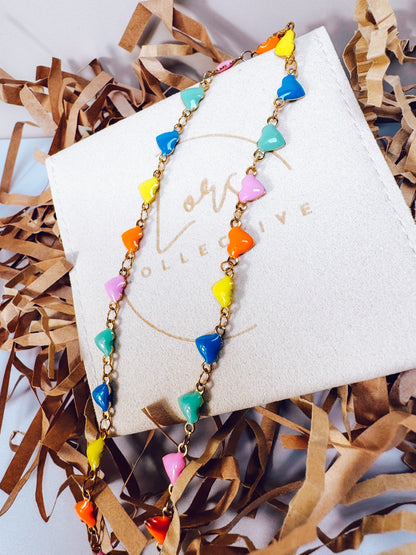 Neon Heart Choker