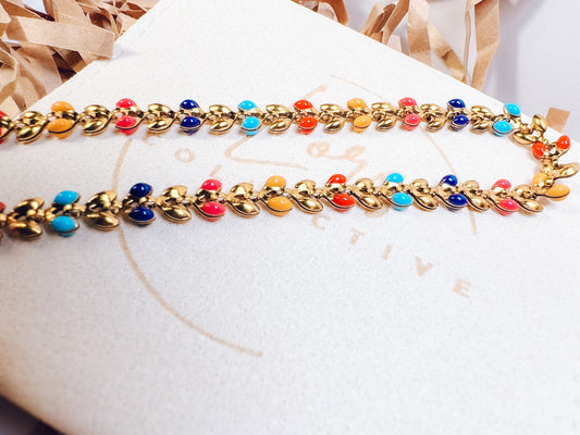 Vintage Leaf Anklet
