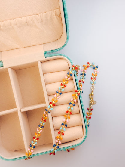Retro Rainbow Vine Anklet