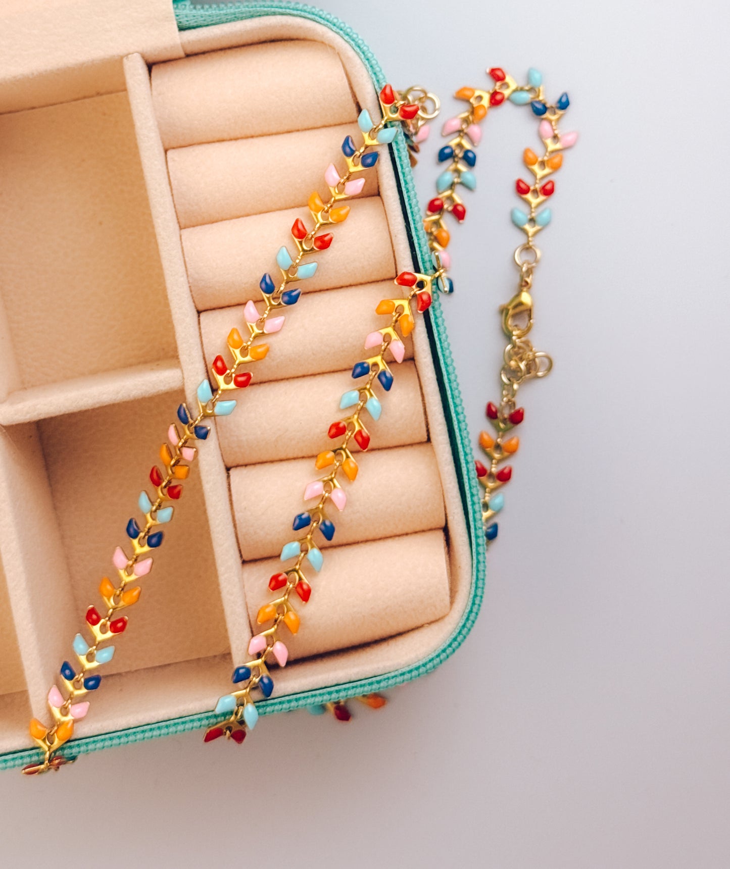 Retro Rainbow Vine Anklet