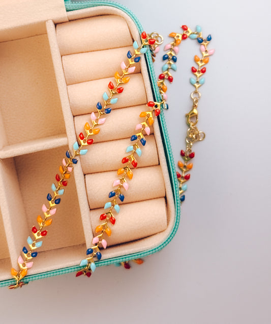 Retro Rainbow Vine Choker