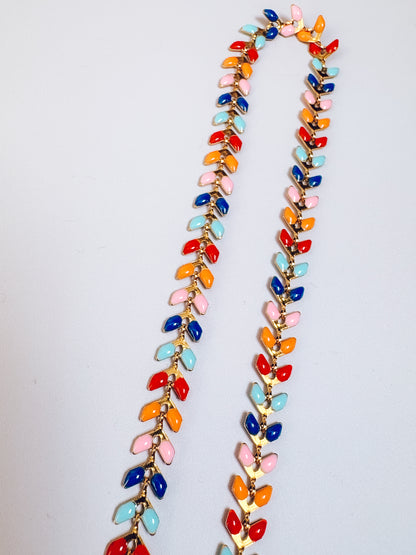 Retro Rainbow Vine Anklet