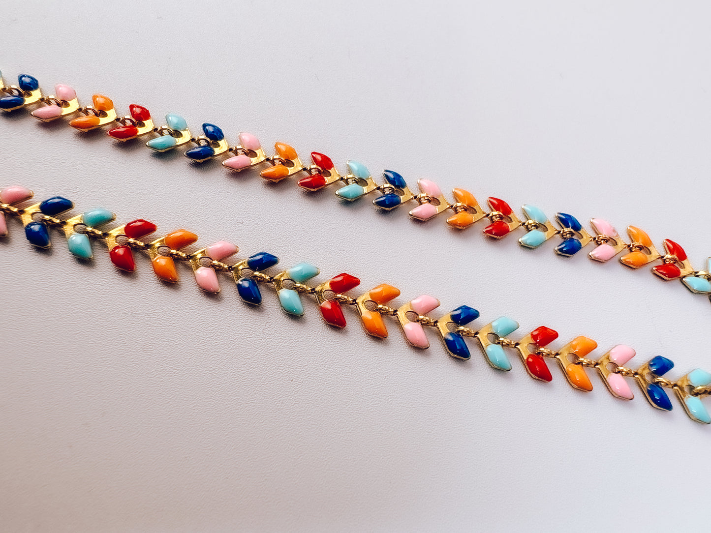 Retro Rainbow Vine Anklet