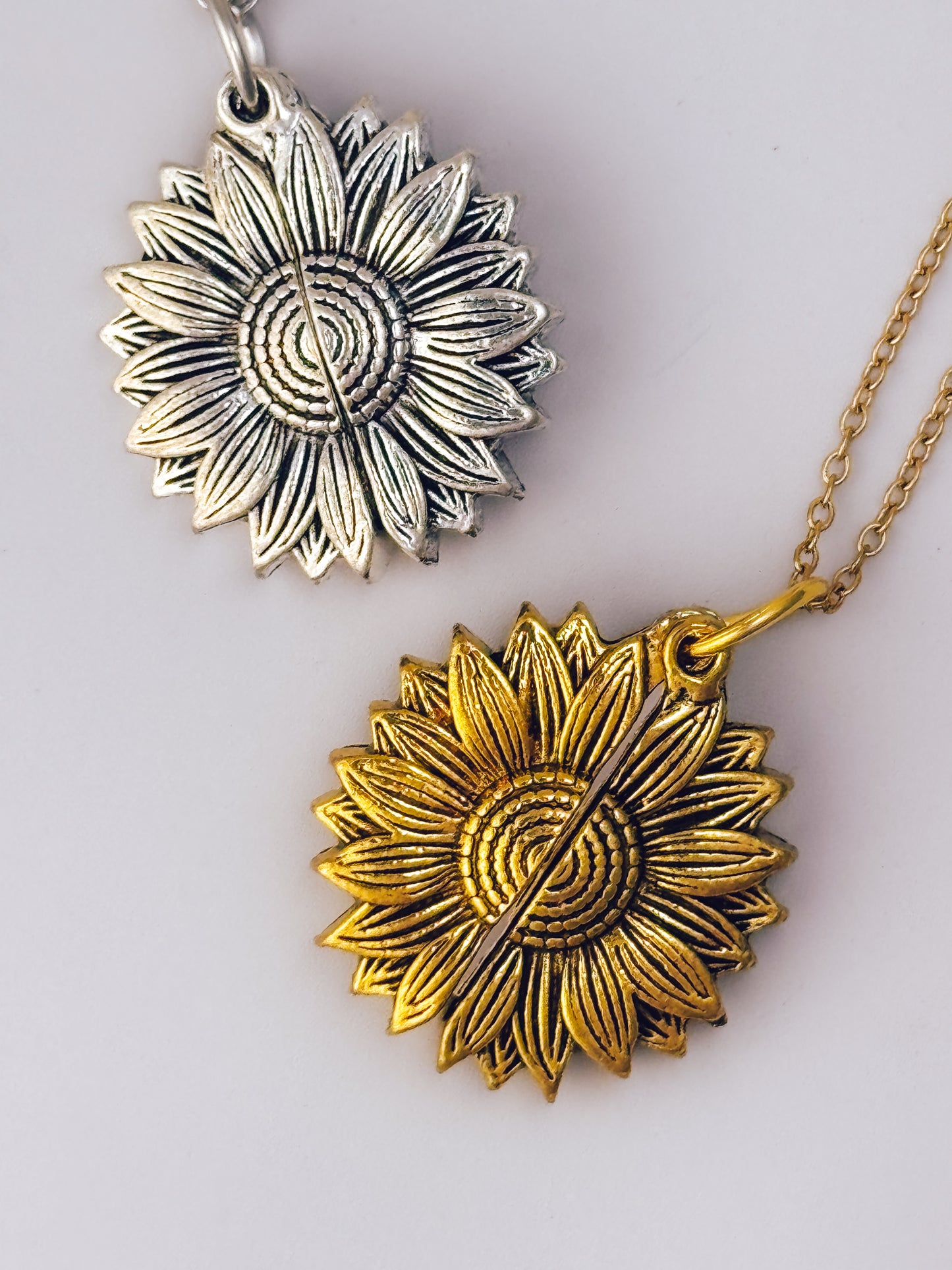 Hidden Message Sunflower Necklace - Kindly F*ck Off