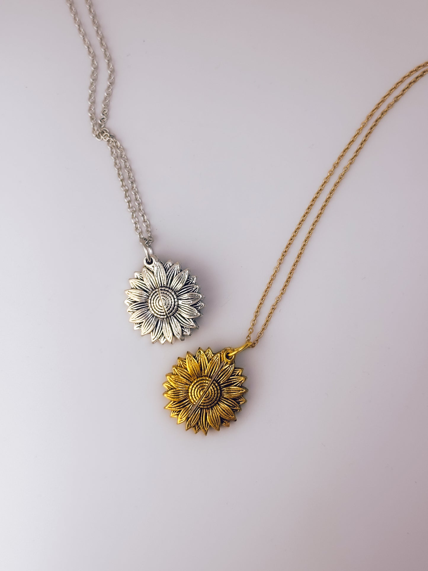 Hidden Message Sunflower Necklace - Kindly F*ck Off