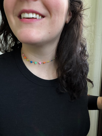 Neon Heart Choker