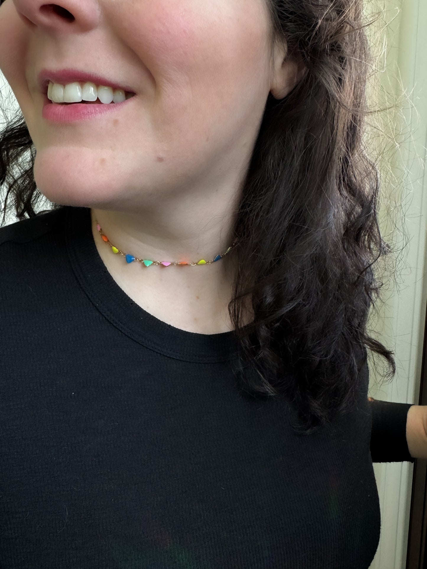 Neon Heart Choker