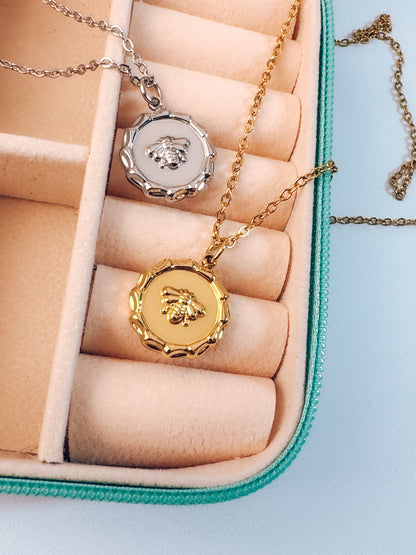 Bee Medallion Necklace
