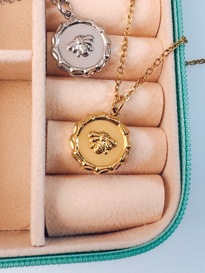 Bee Medallion Necklace