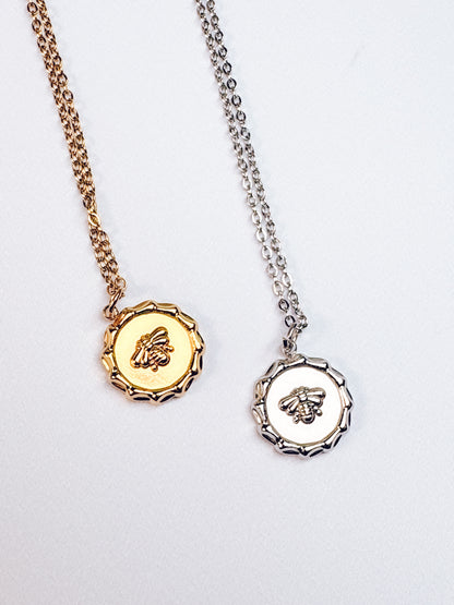Bee Medallion Necklace