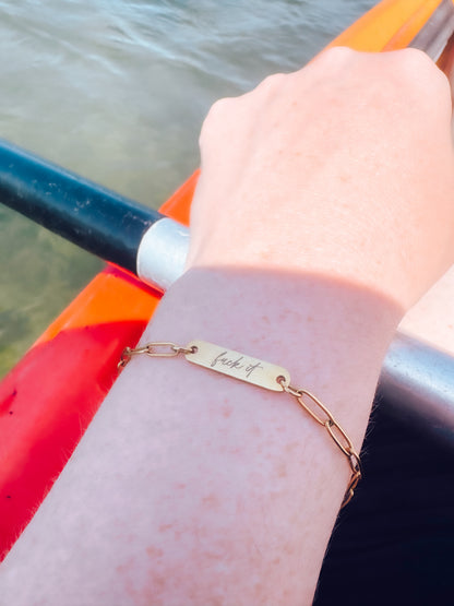 F*ck It Paperclip Bracelet