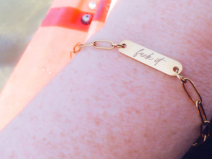 F*ck It Paperclip Bracelet
