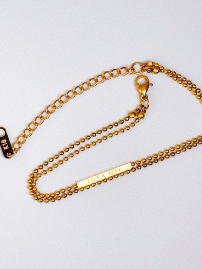 F*ck Off Double Chain Bracelet
