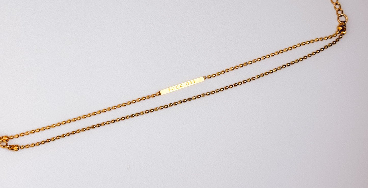 F*ck Off Double Chain Bracelet