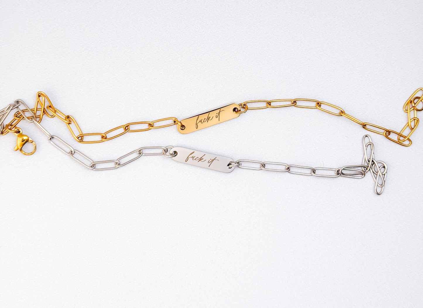 F*ck It Paperclip Bracelet