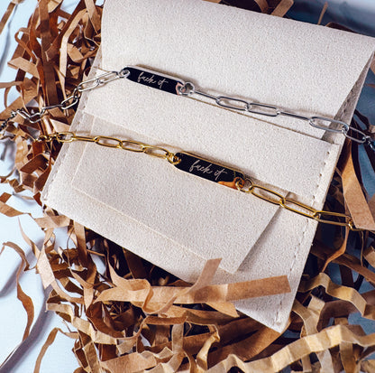 F*ck It Paperclip Bracelet