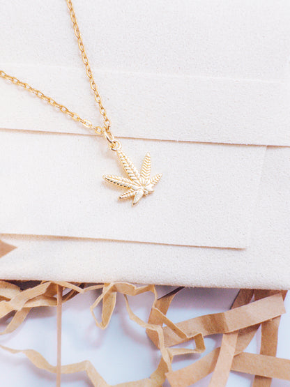 Cannabis Leaf Necklace