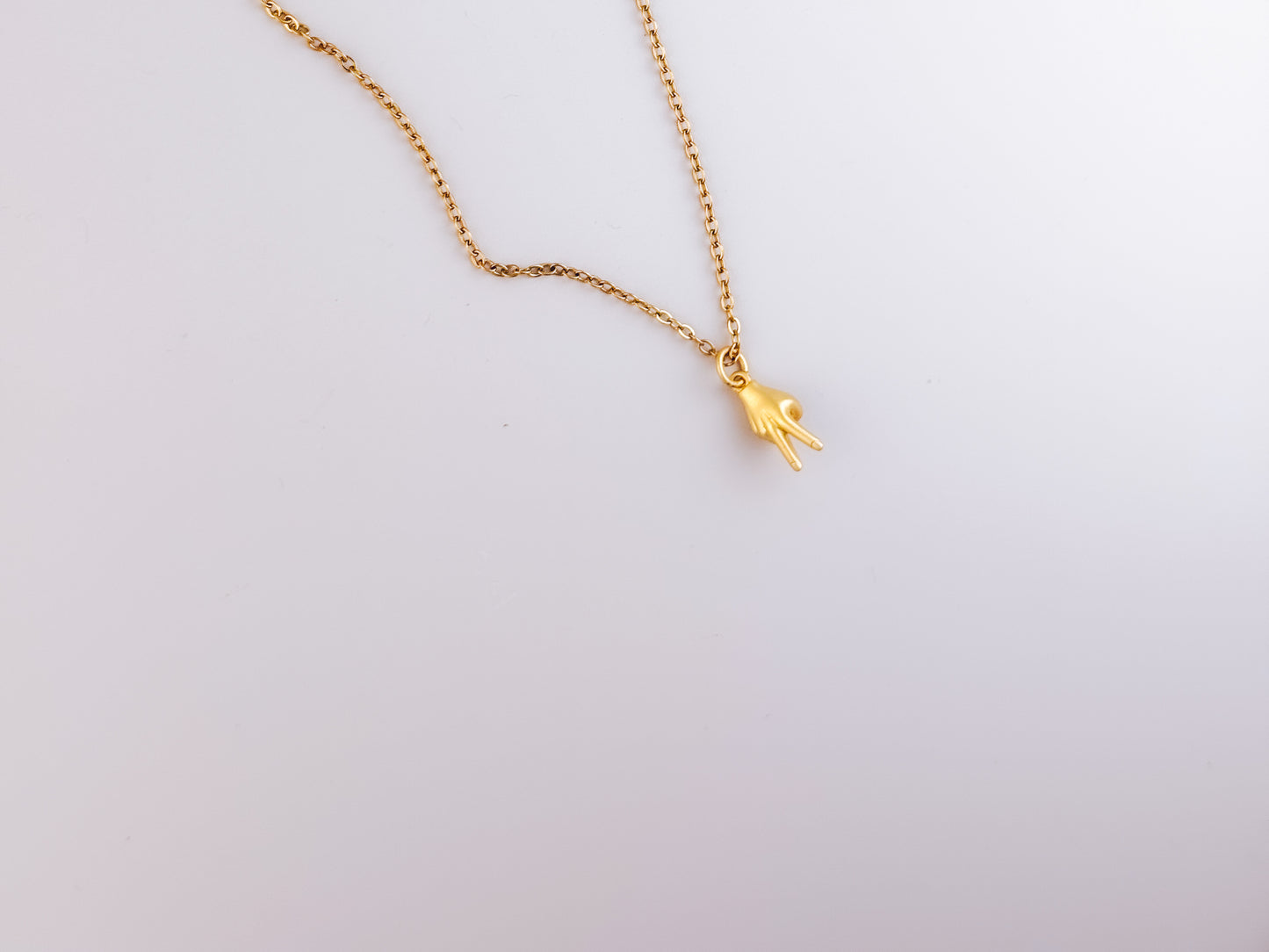Peace Out Gold Pendant Necklace