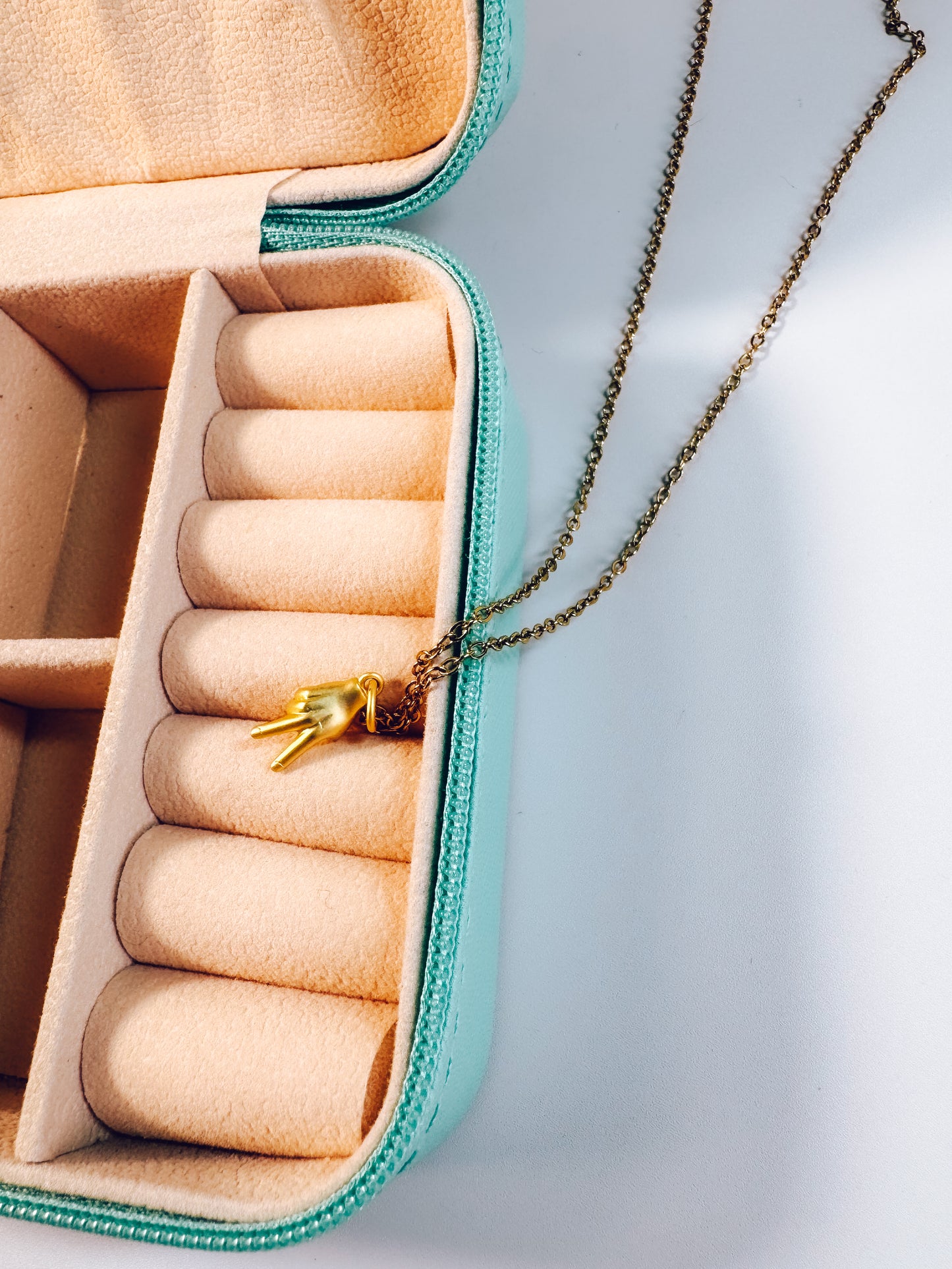 Peace Out Gold Pendant Necklace