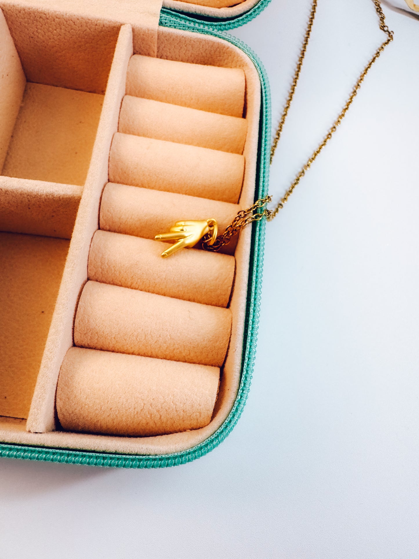 Peace Out Gold Pendant Necklace