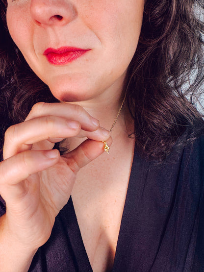 Middle Finger Pendant Necklace