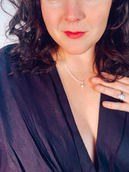 Middle Finger Pendant Necklace