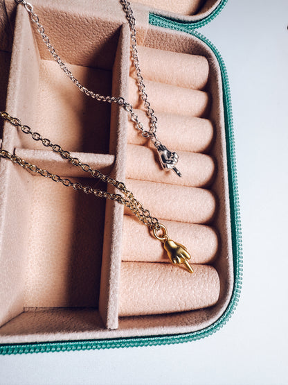 Middle Finger Pendant Necklace