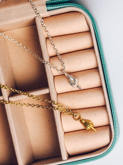Middle Finger Pendant Necklace