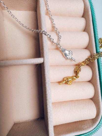 Middle Finger Pendant Necklace