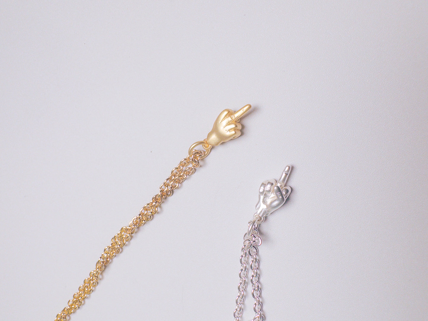 Middle Finger Pendant Necklace