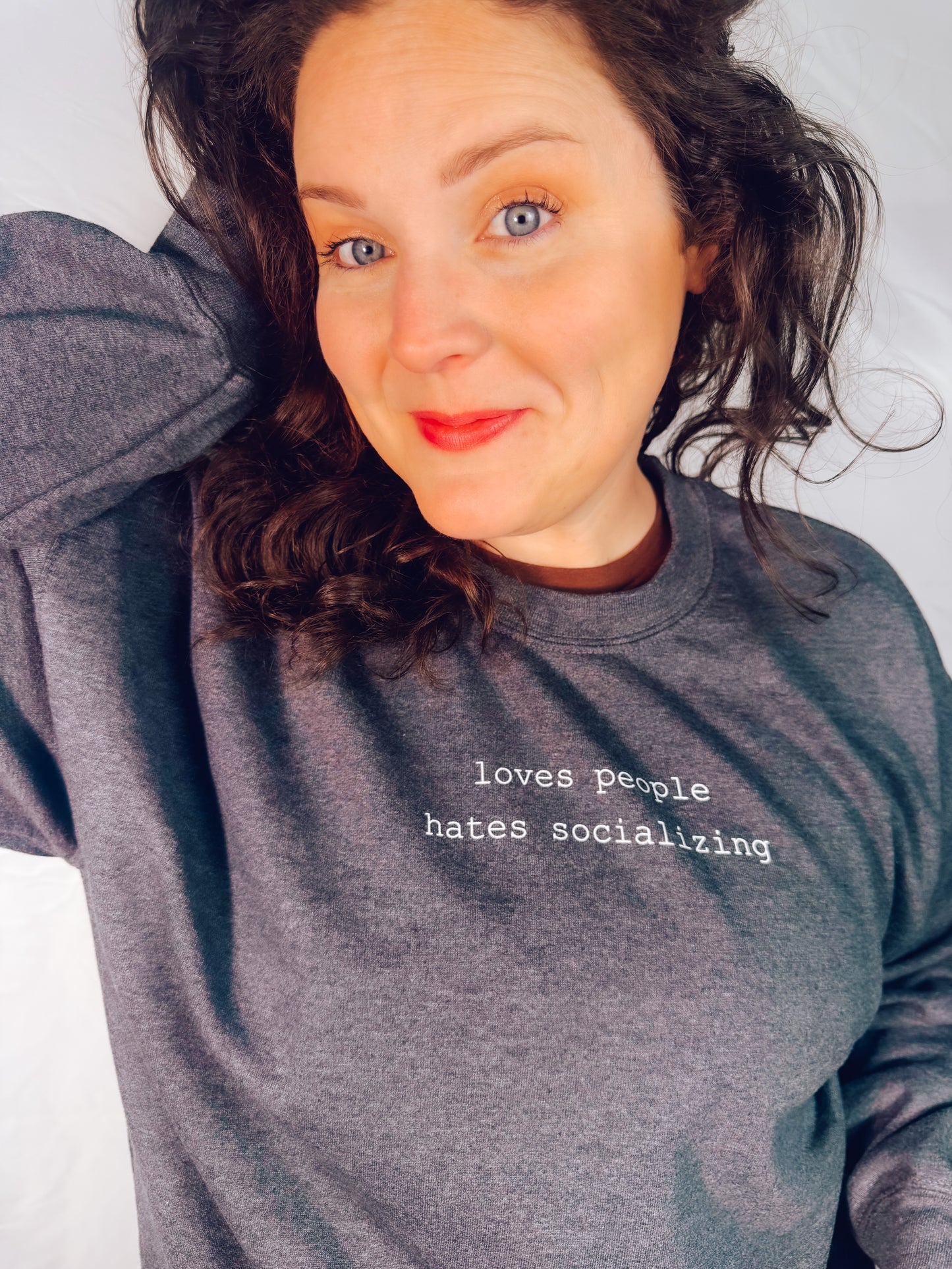 Loves People, Hates Socializing Sweatshirt