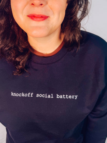 Knockoff Social Battery Sweatshirt