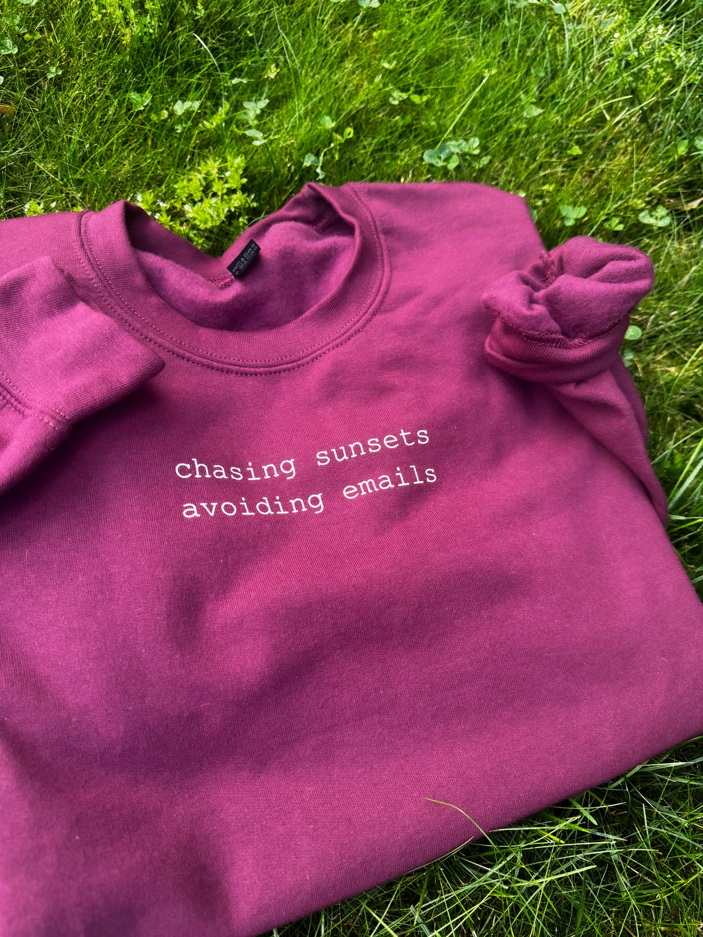 Chasing Sunsets, Avoiding Emails Sweatshirt