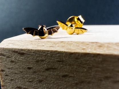 Tiny Bat Stud Earrings
